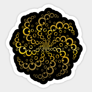 Golden Crop Circle Sticker